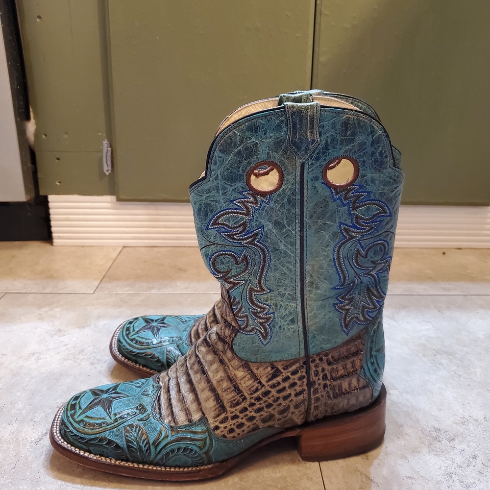Blue and Brown Western Boots MENS size 11